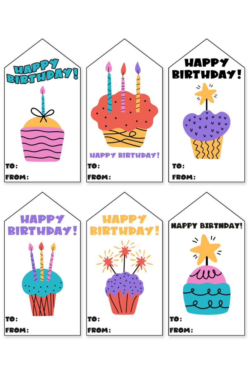 Free Blank Printable Birthday Tags