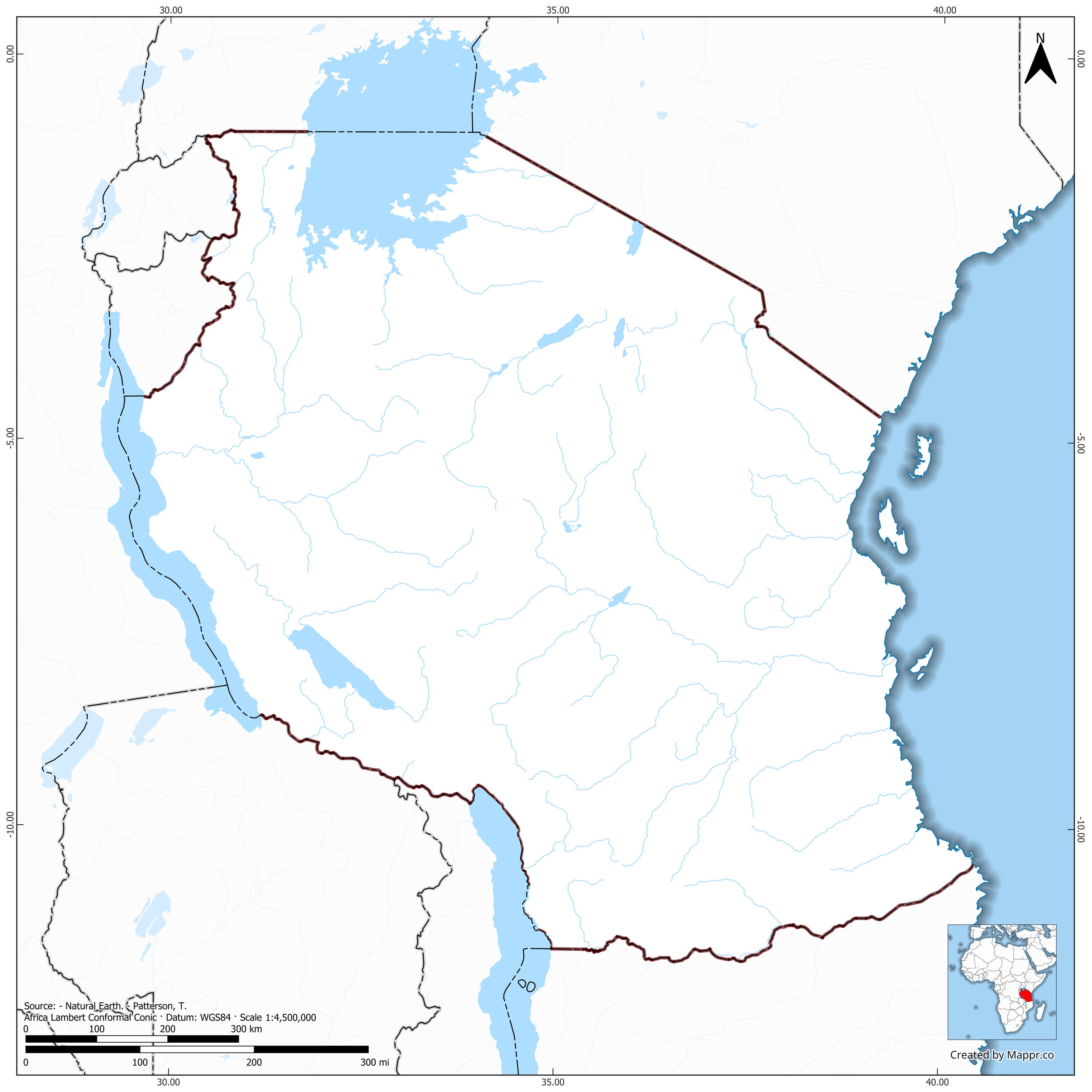 Tanzania Maps Mappr