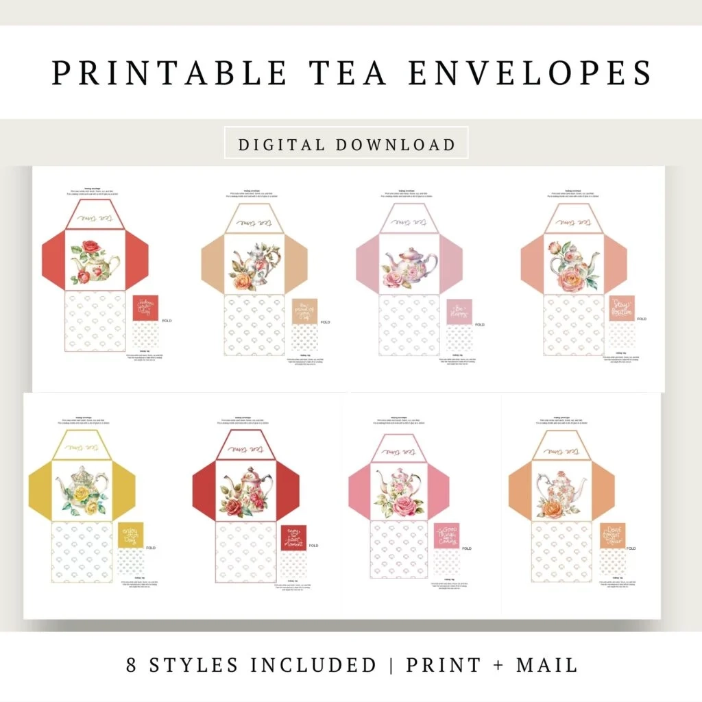 Printable Blank Tea Packet