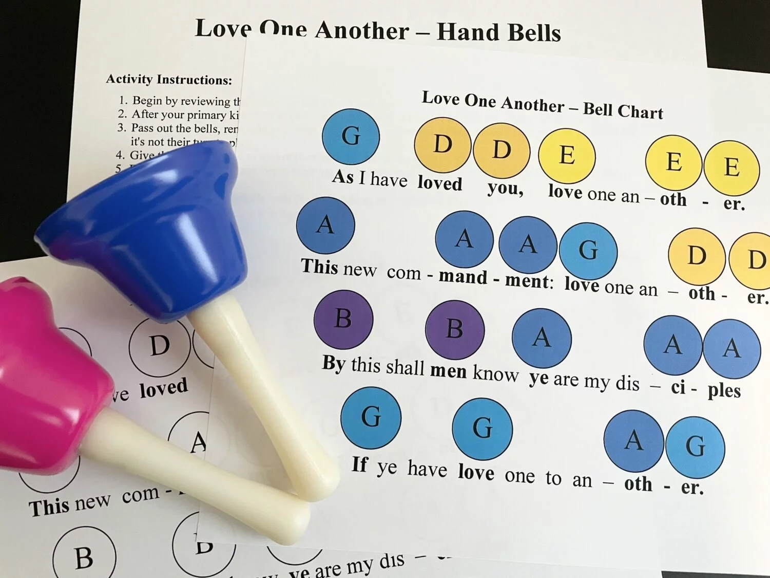 Teach Love One Another With Hand Bells Primary Singing
