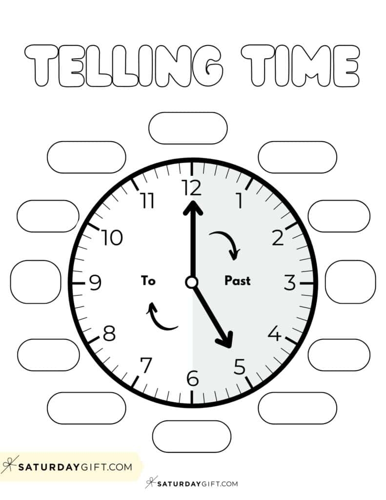Telling Time Printable Blank Clock
