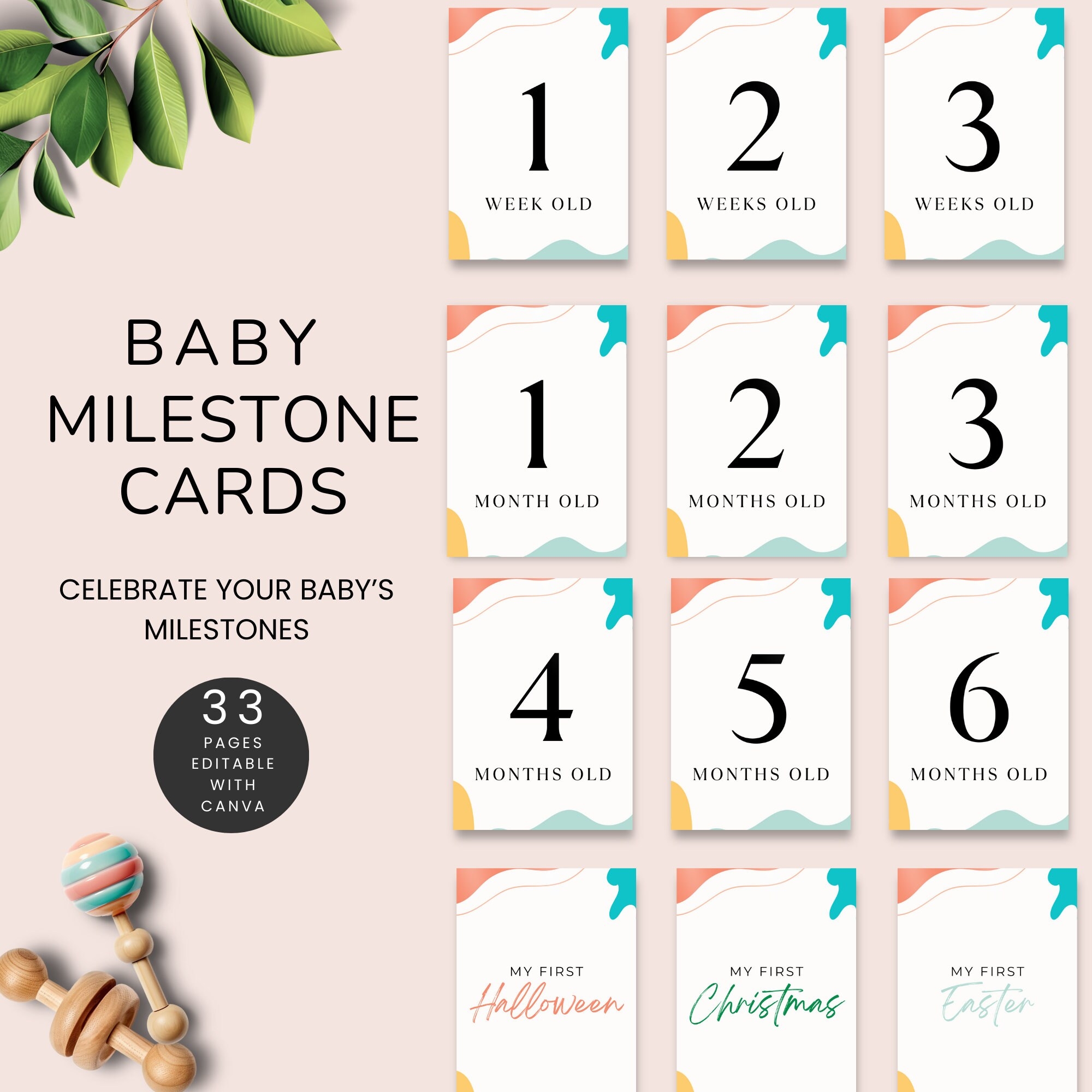 Printable Blank Baby Month
