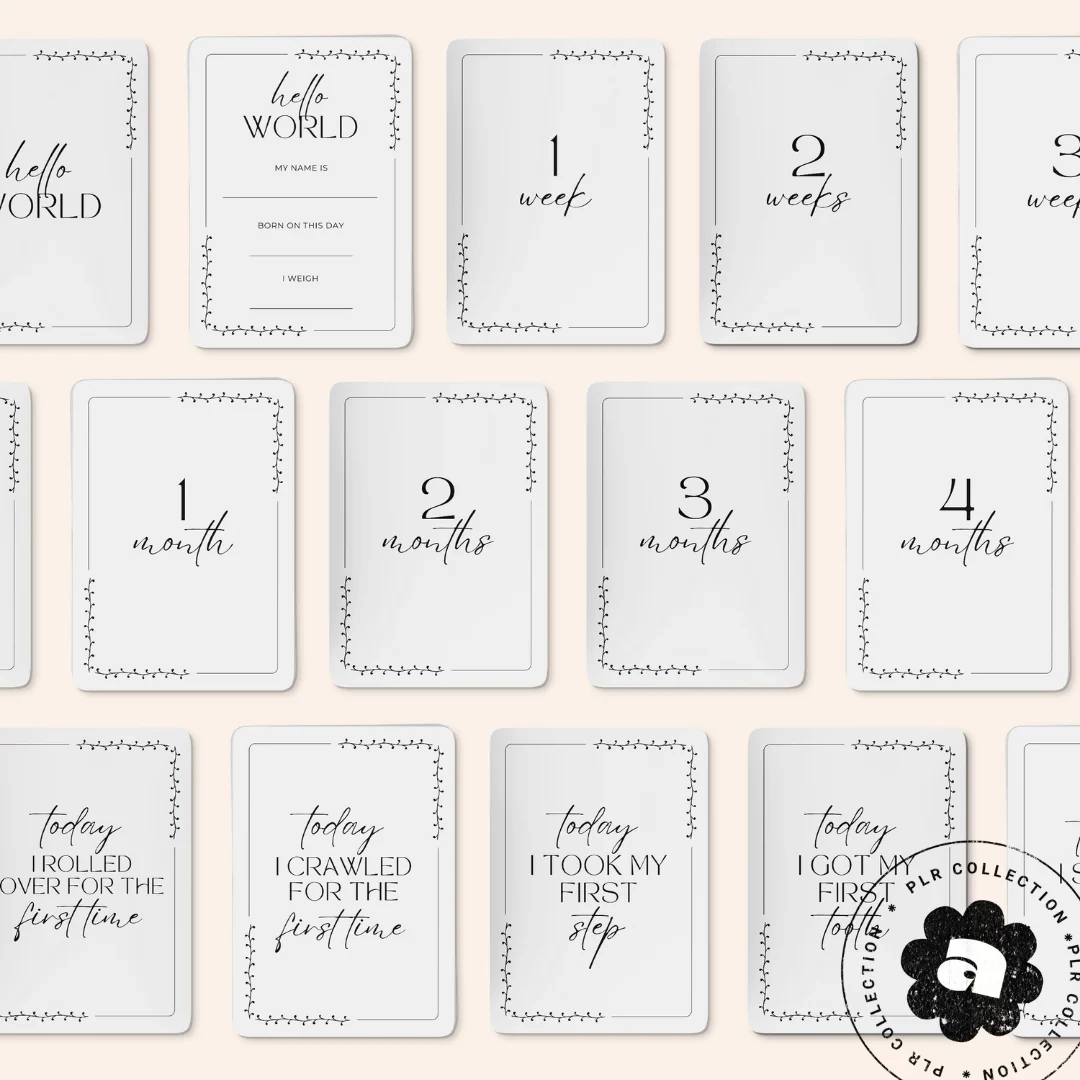 Template Baby Milestone Cards Next Honeycomb Baby Monthly 