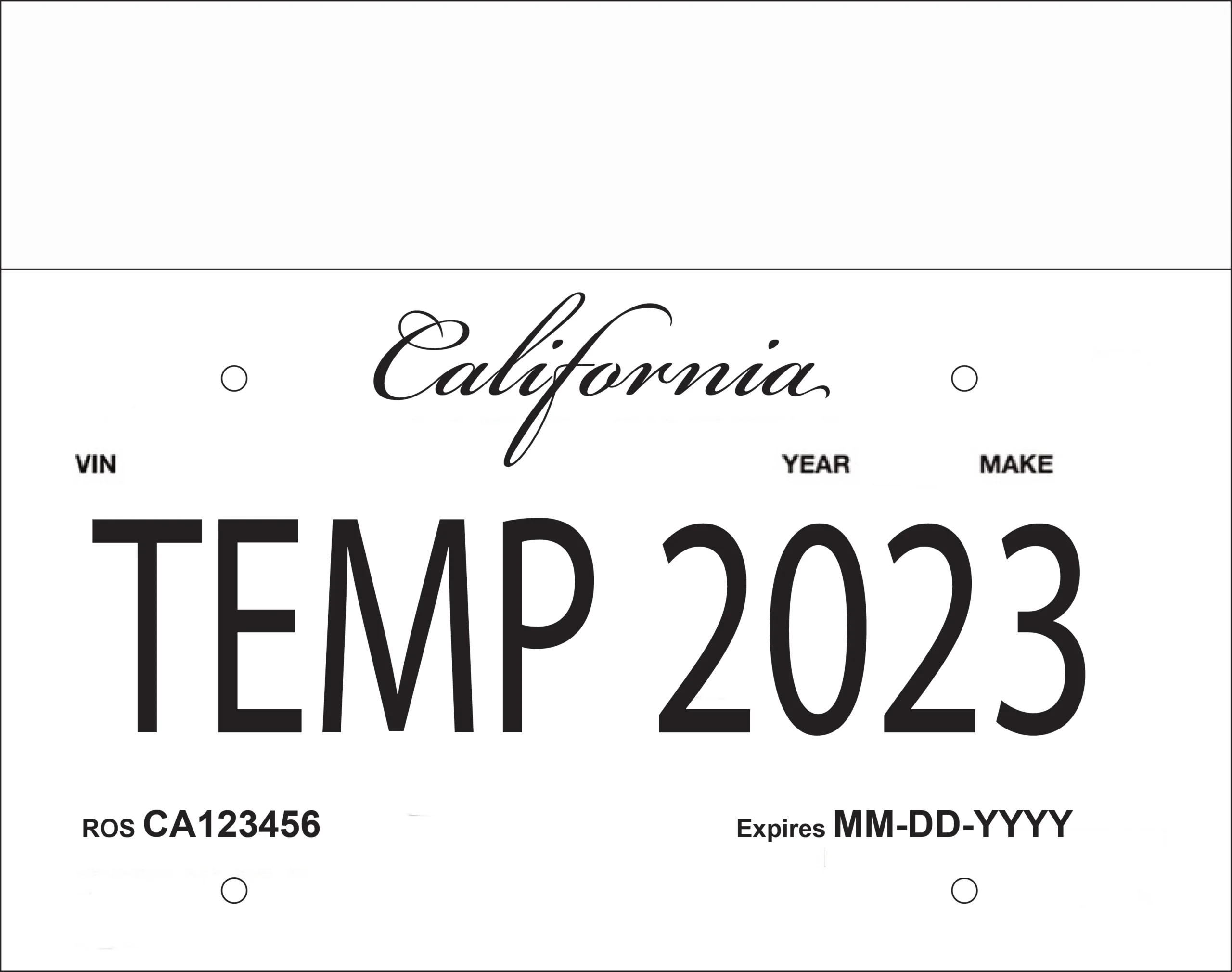 Temporary License Plates Temp Tags Synthetic 5 And 8 Mil 1 