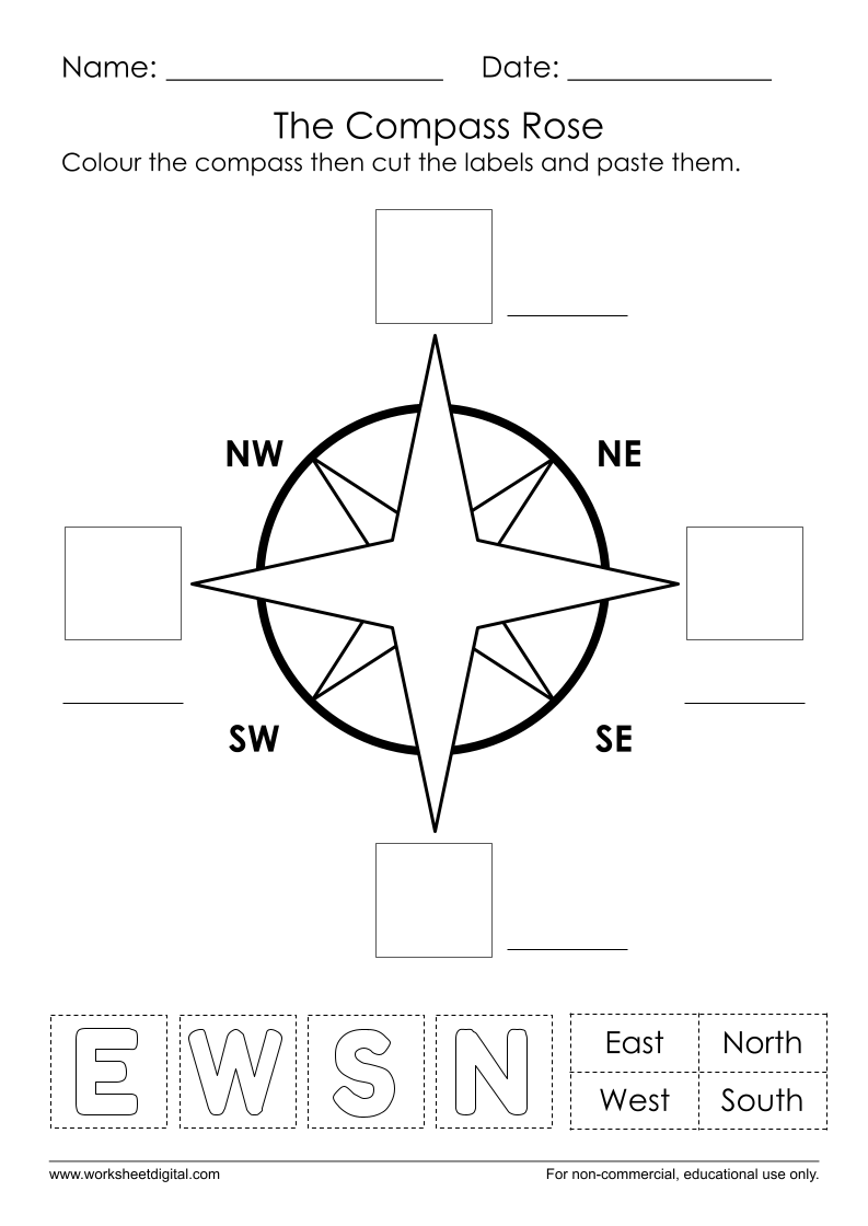 Printable Blank Compass Rose