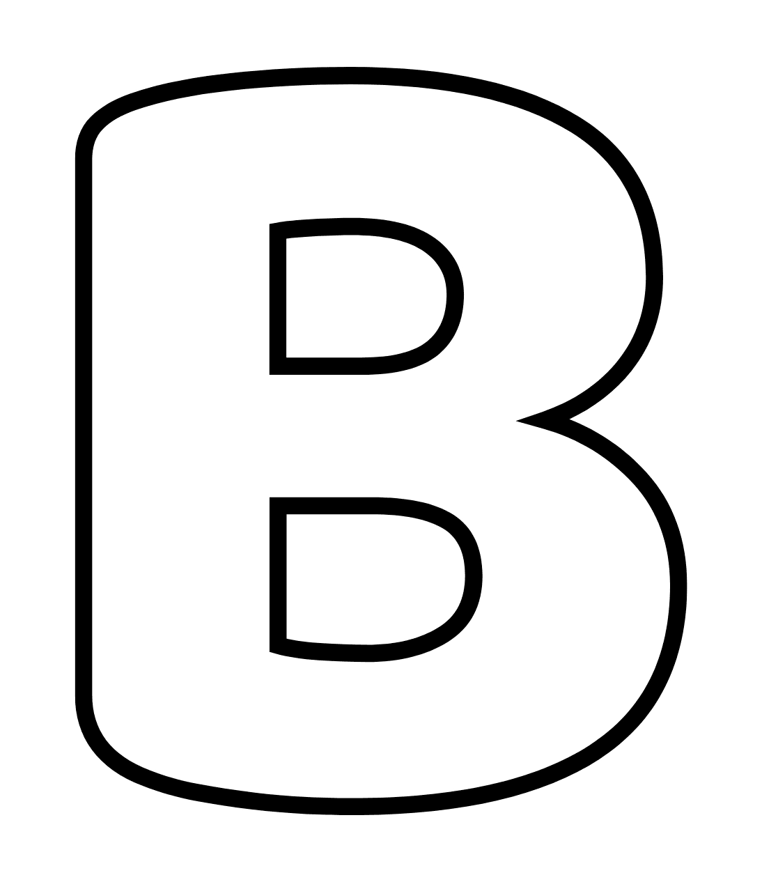 The Letter B Coloring Page Art Otters