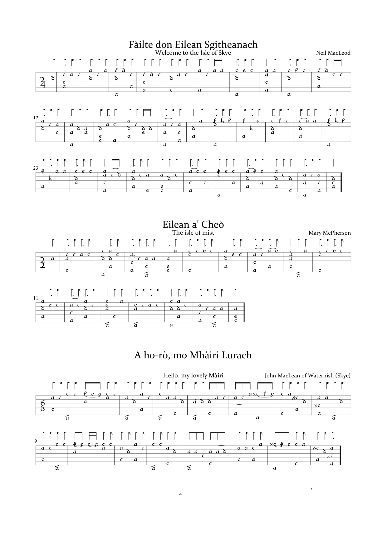 Printable Blank Lute Tablature