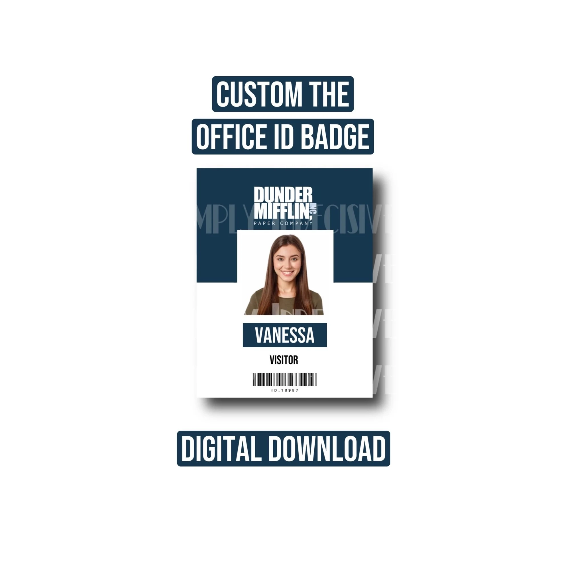 The Office Custom Employee ID Badge Name Tag Id Card Cosplay 
