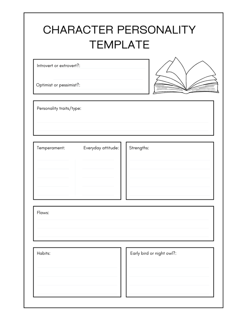 Blank Characterization Web Printable