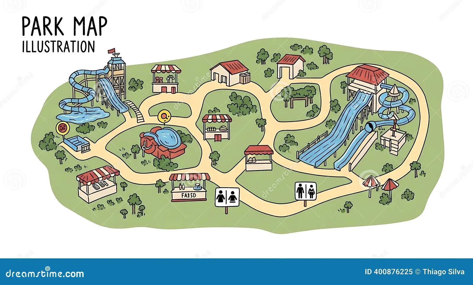 Theme Park Map Stock Illustrations 458 Theme Park Map Stock 