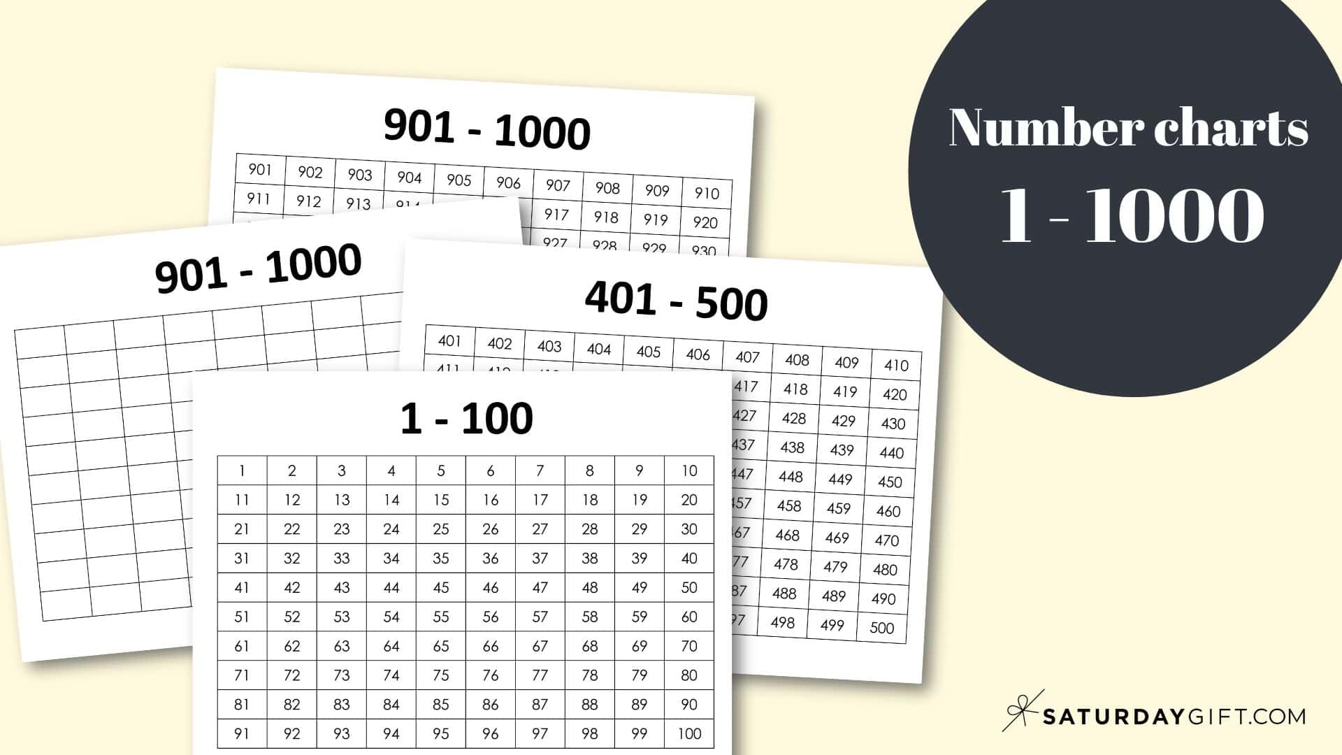 Thousands Chart Printable Free Numbers 1 1000 Worksheets 