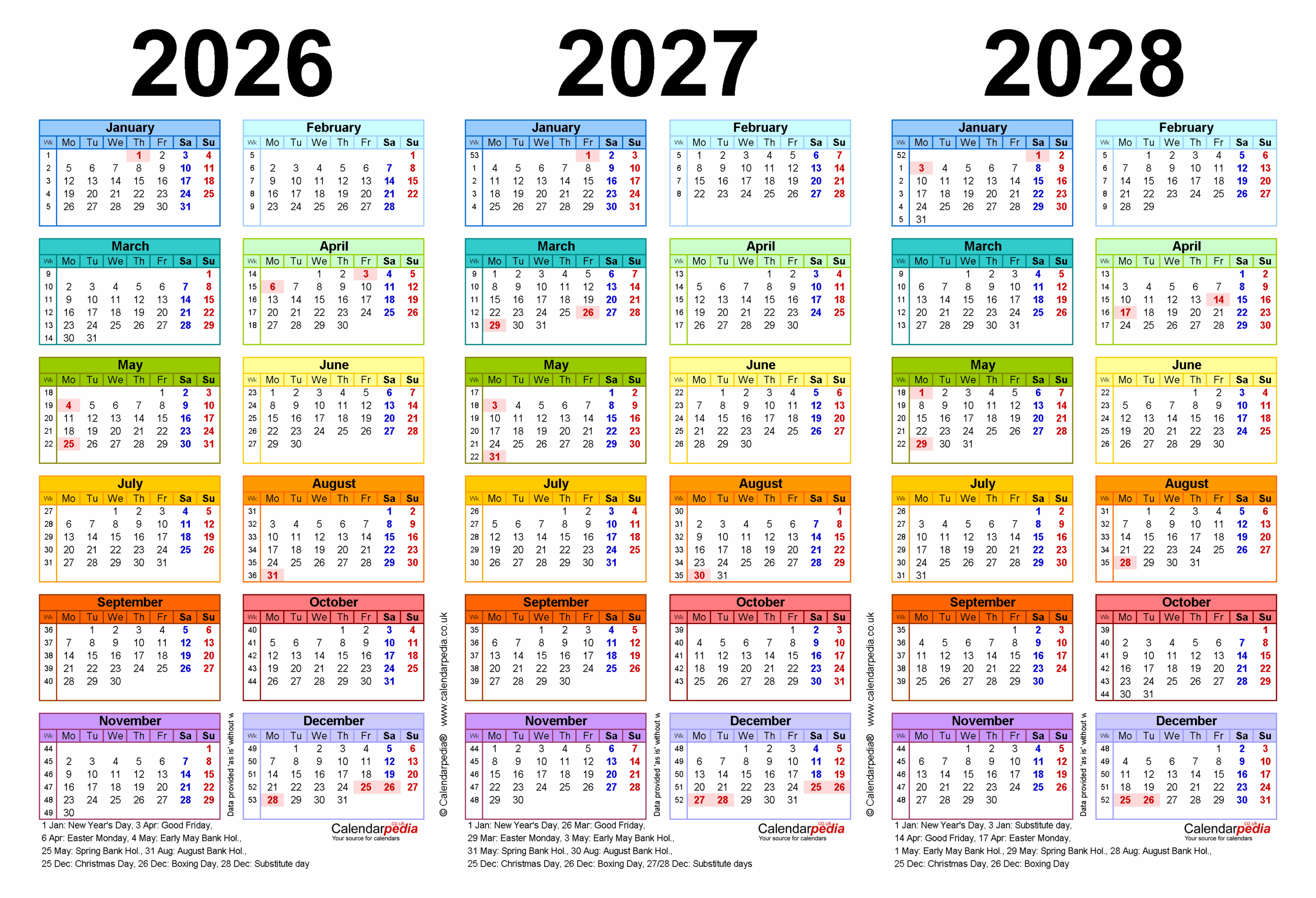 2026 2027 Printable Blank Calendar