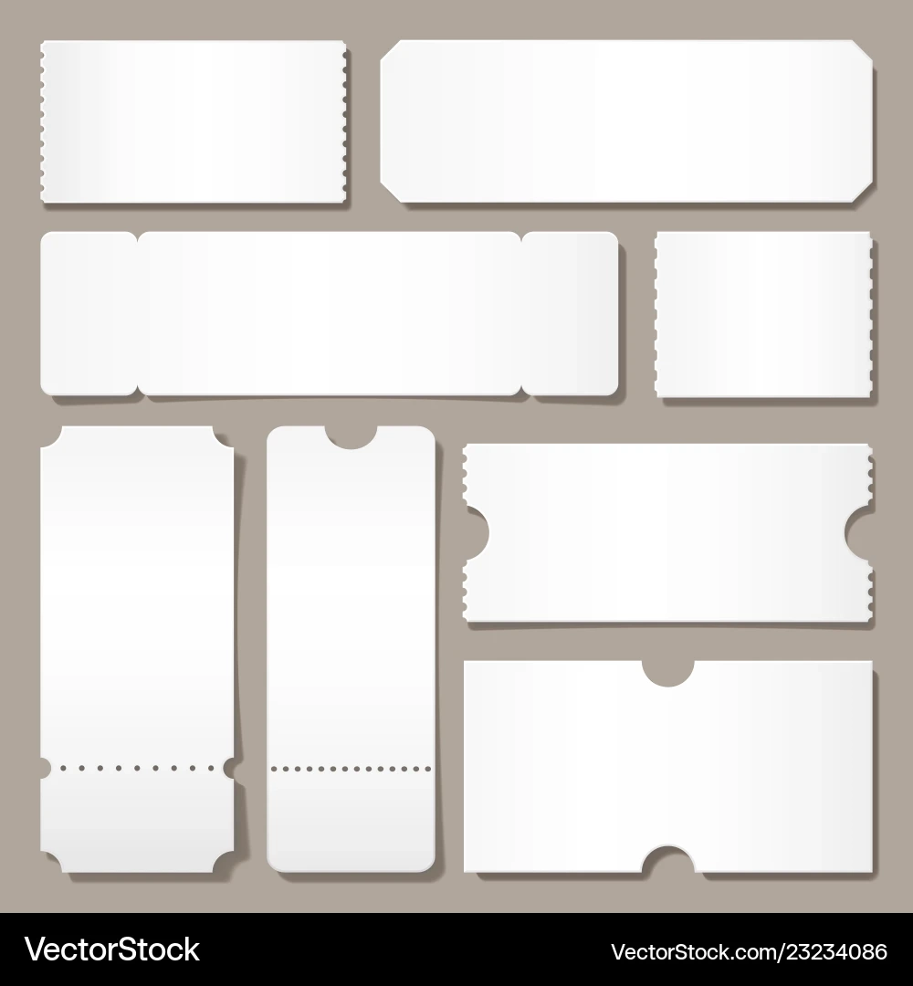 Ticket Mockup Event amp Concert Royalty Free Vector