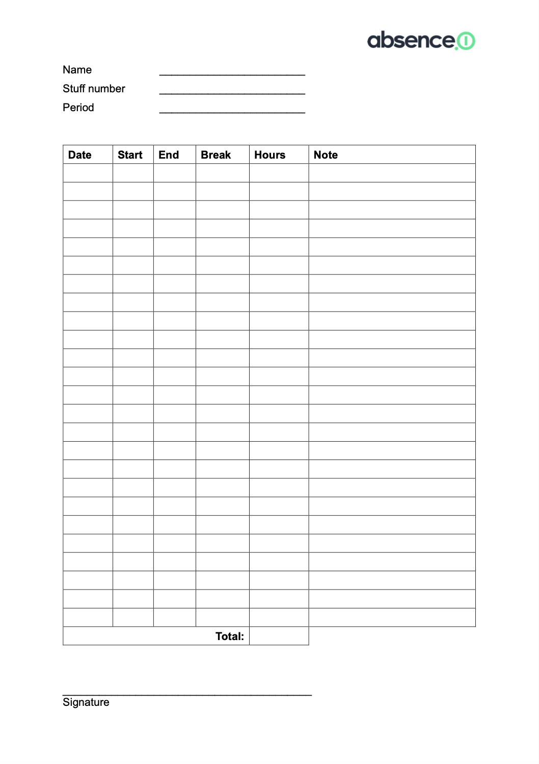 Timesheet Template Download For Free 