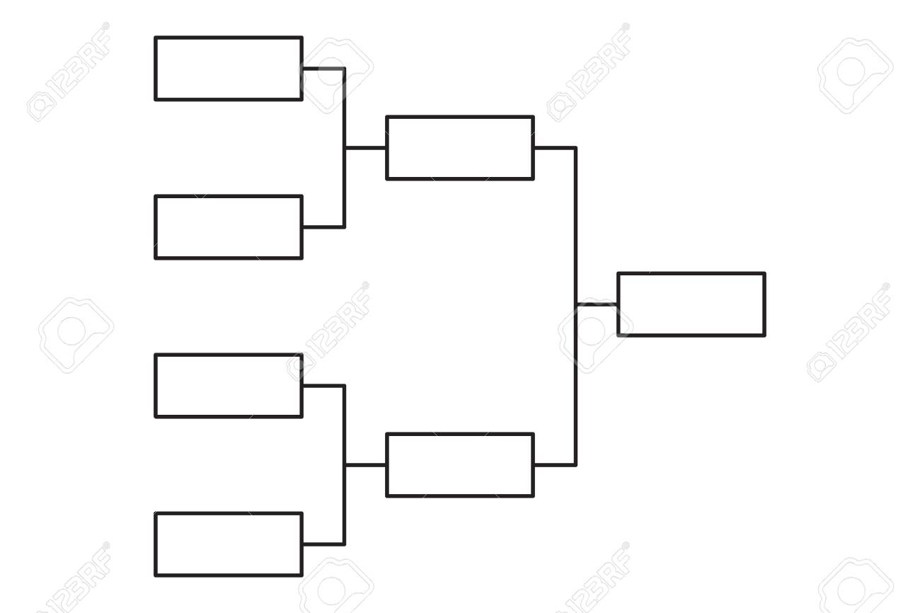 Tournament Bracket 4 Team Icon Template Royalty Free SVG Cliparts 