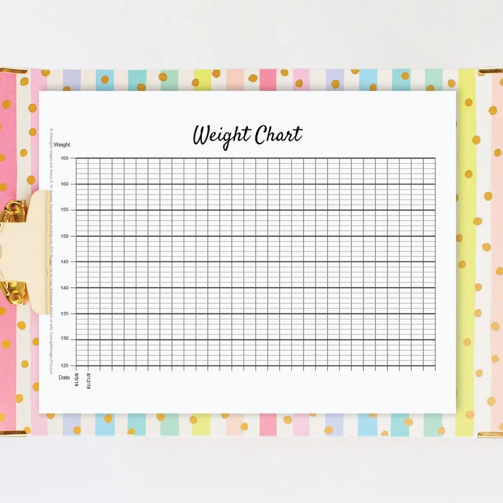 Tracking Chart Weight Loss And Other Data Greengate Images