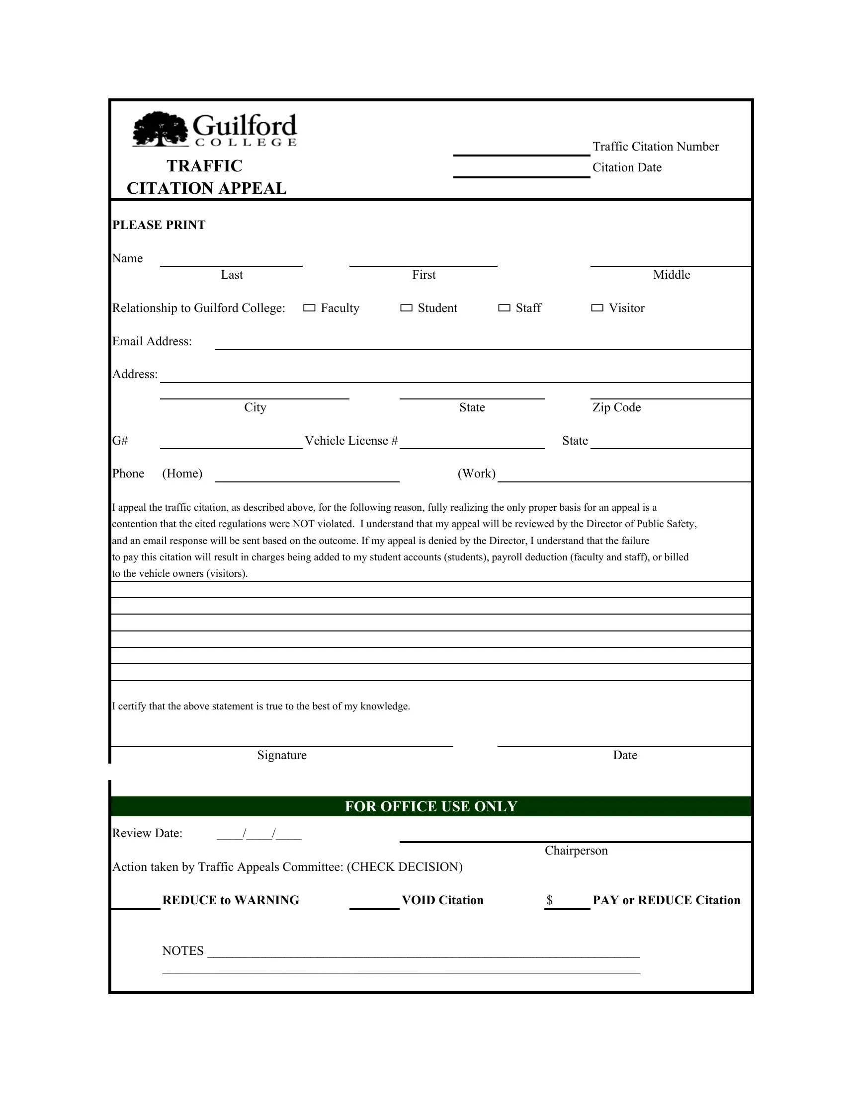 Printable Blank Speeding Ticket