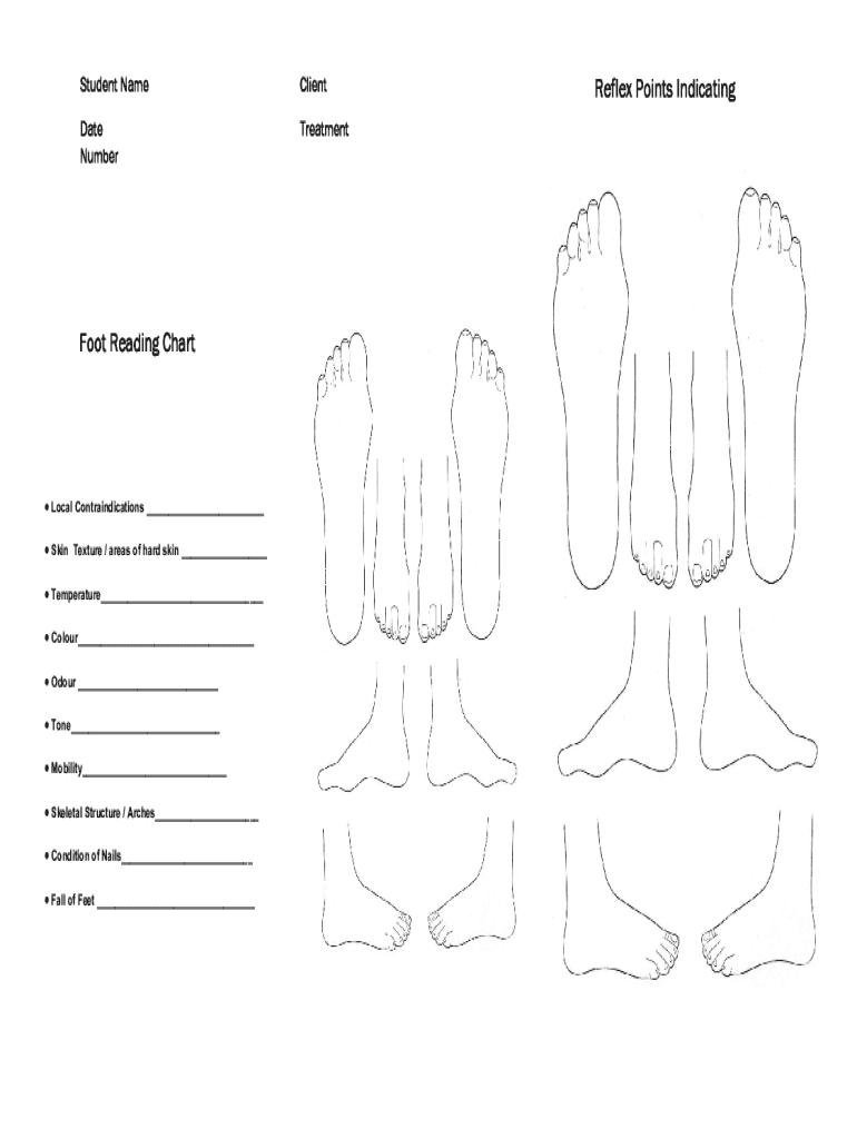 Blank Foot With Nails Printable