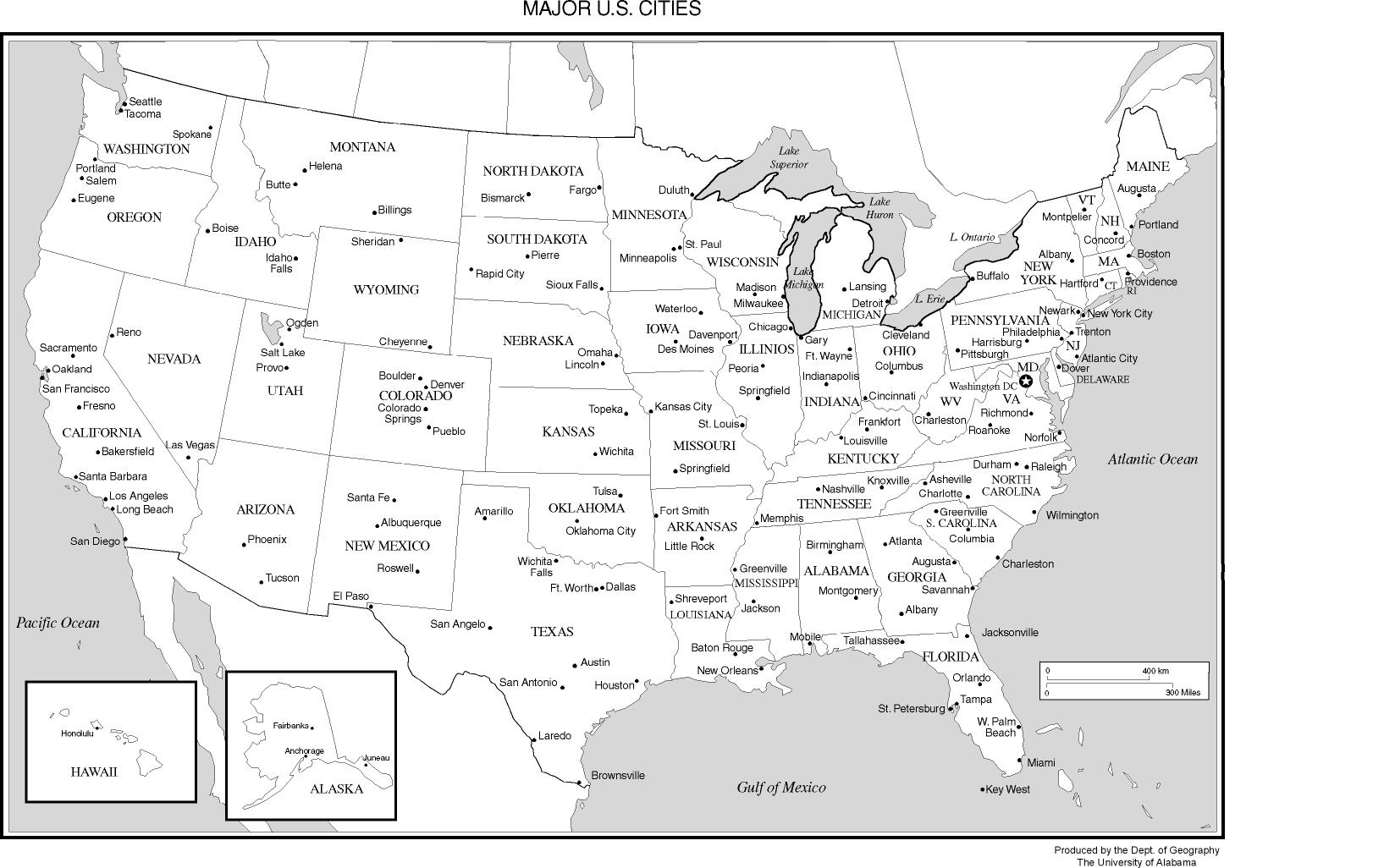 Printable Blank Us Road Map