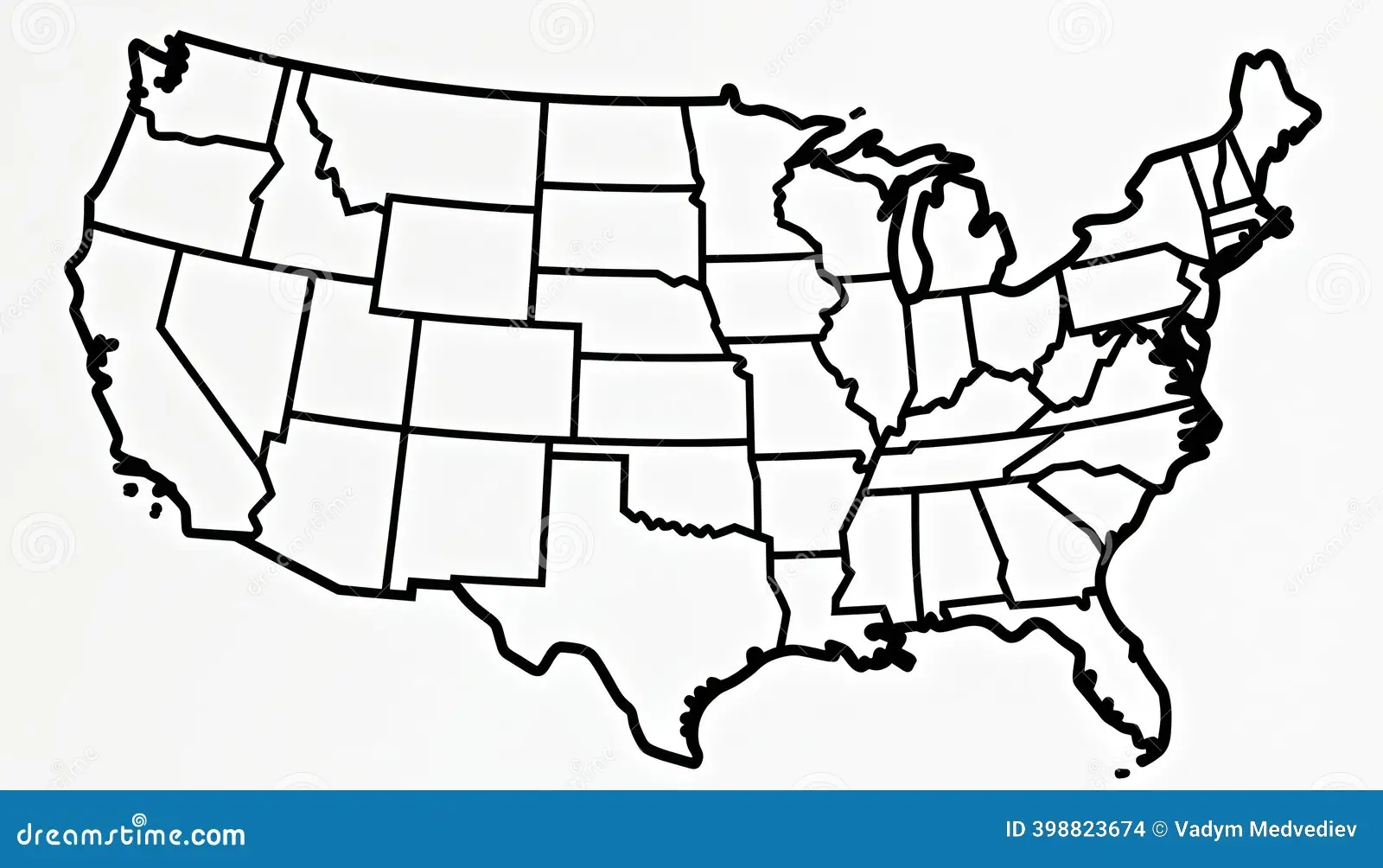 Blank Contiguous Us Map Printable