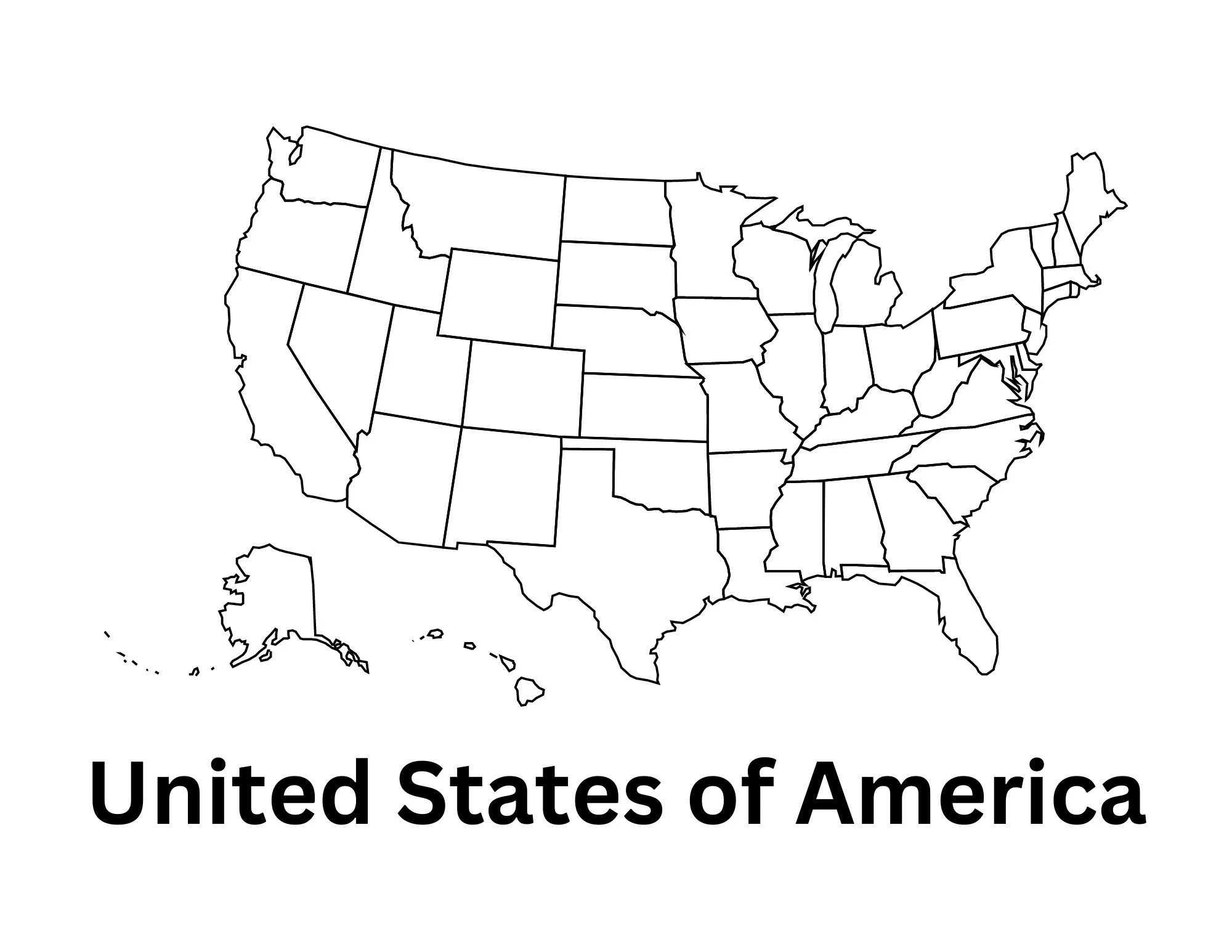 United States Map Printable Blank Etsy de
