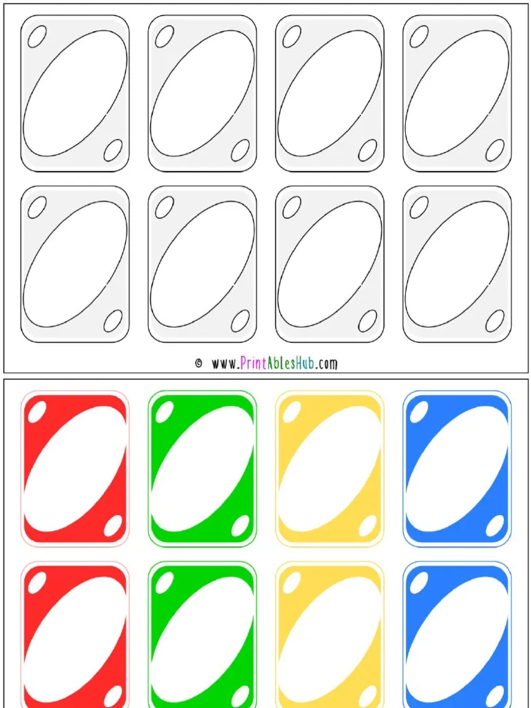 Printable Blank Uno Card Template