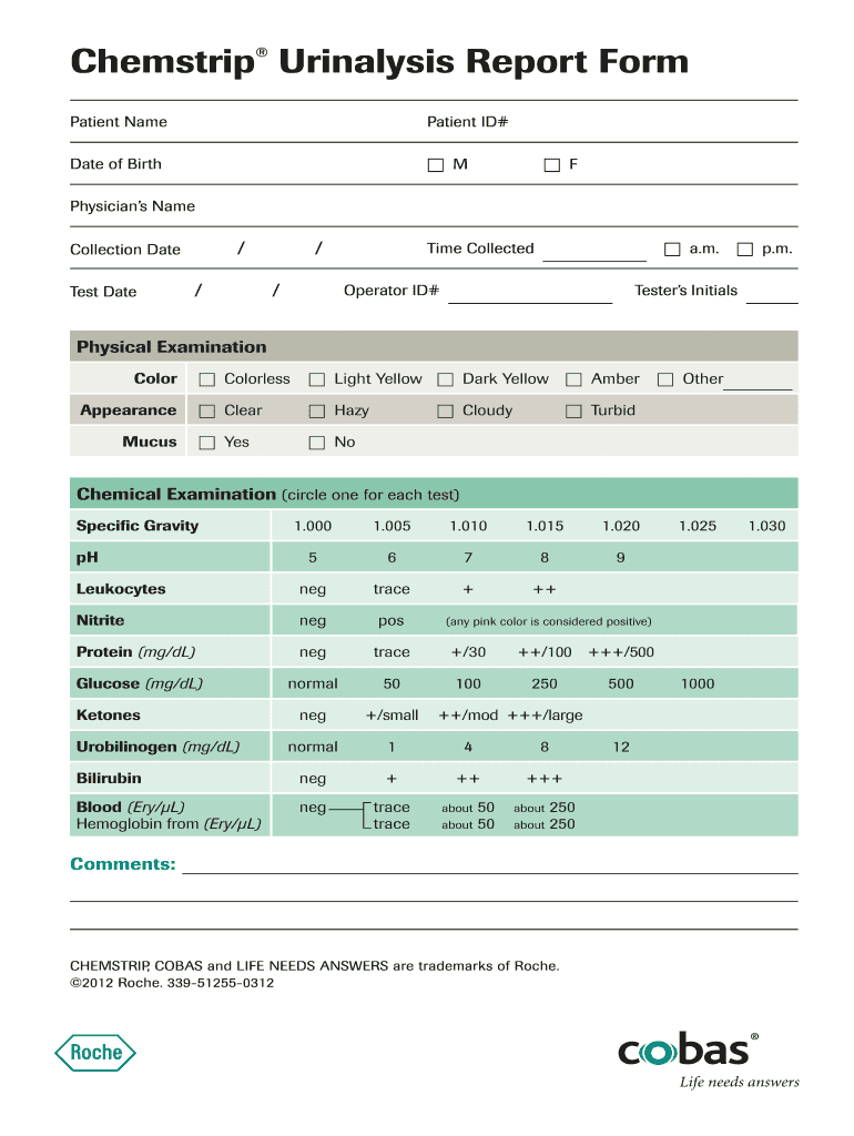 Urinalysis Dipstick Results Form Pdf Fill Out amp Sign Online DocHub