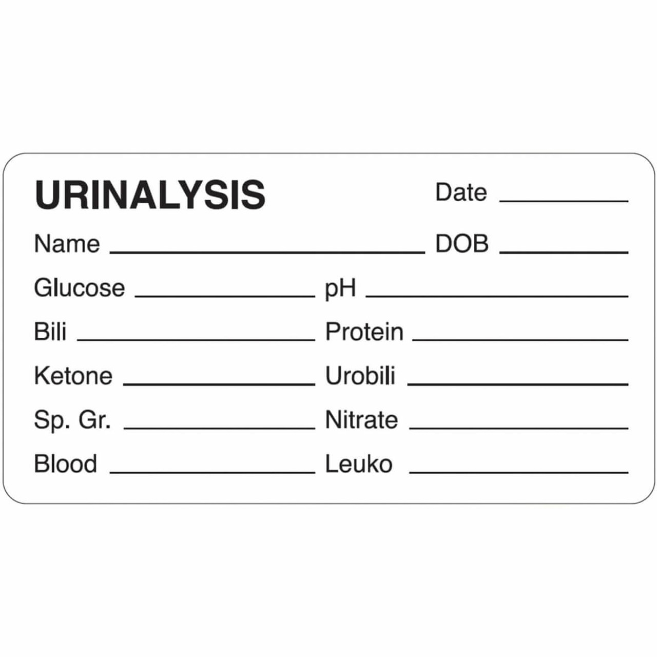 Printable Blank Urinalysis Forms