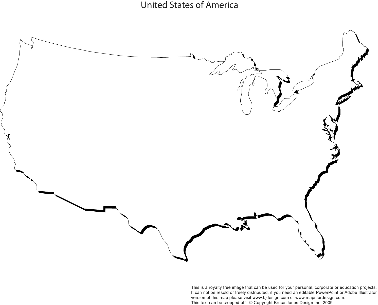 Pacific Region States Printable Blank