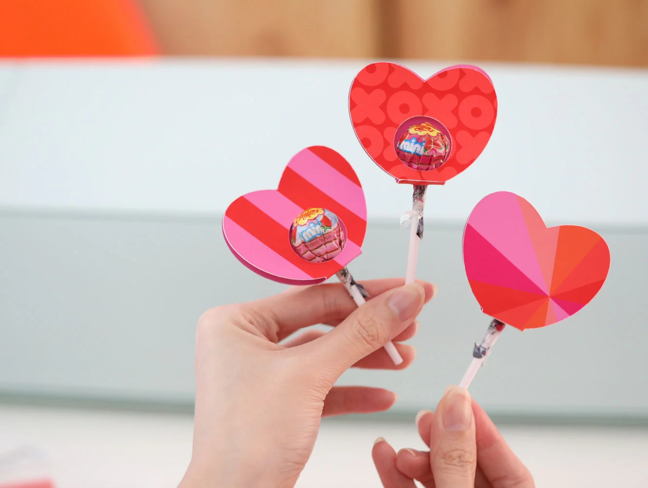 Valentine s Day Heart Lollipop Holder Printable Cut File 