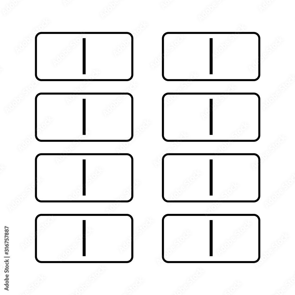 Vektor Blank Domino Set Clipart Image Isolated On White 