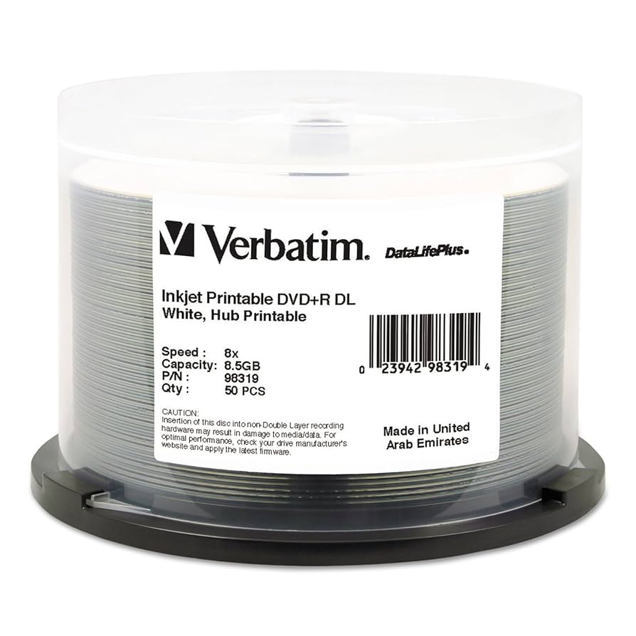Verbatim 98319 Blank DVDs DVD R DL Cakebox Amazon de 