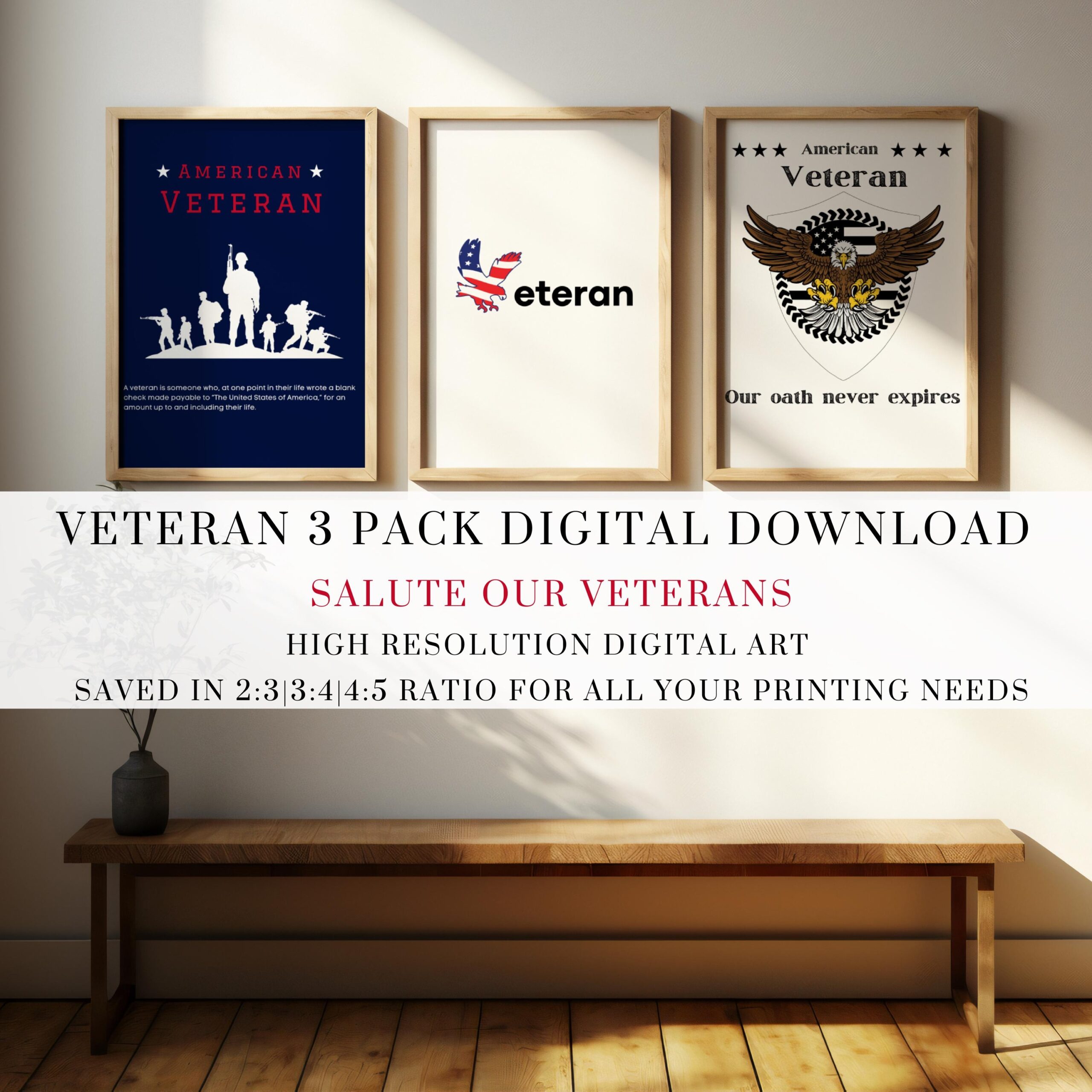 Veteran PNG 3er Pack Digitaler Download Veteranen Bilder 