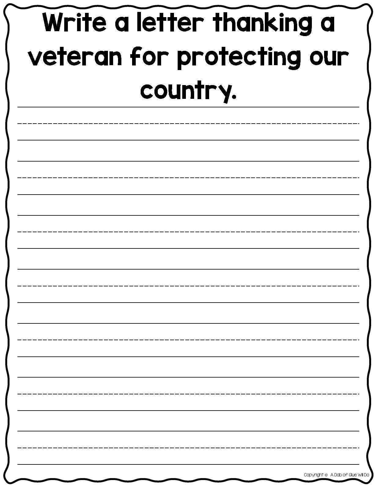 Veteran s Day Paper Craft Activity And Creative Writing A Dab Of 