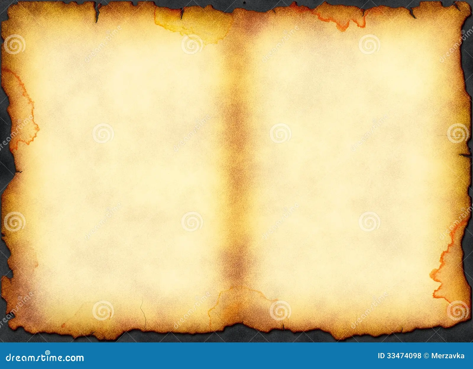 Vintage Blank Stained Page From Ancient Book Stock Illustration 