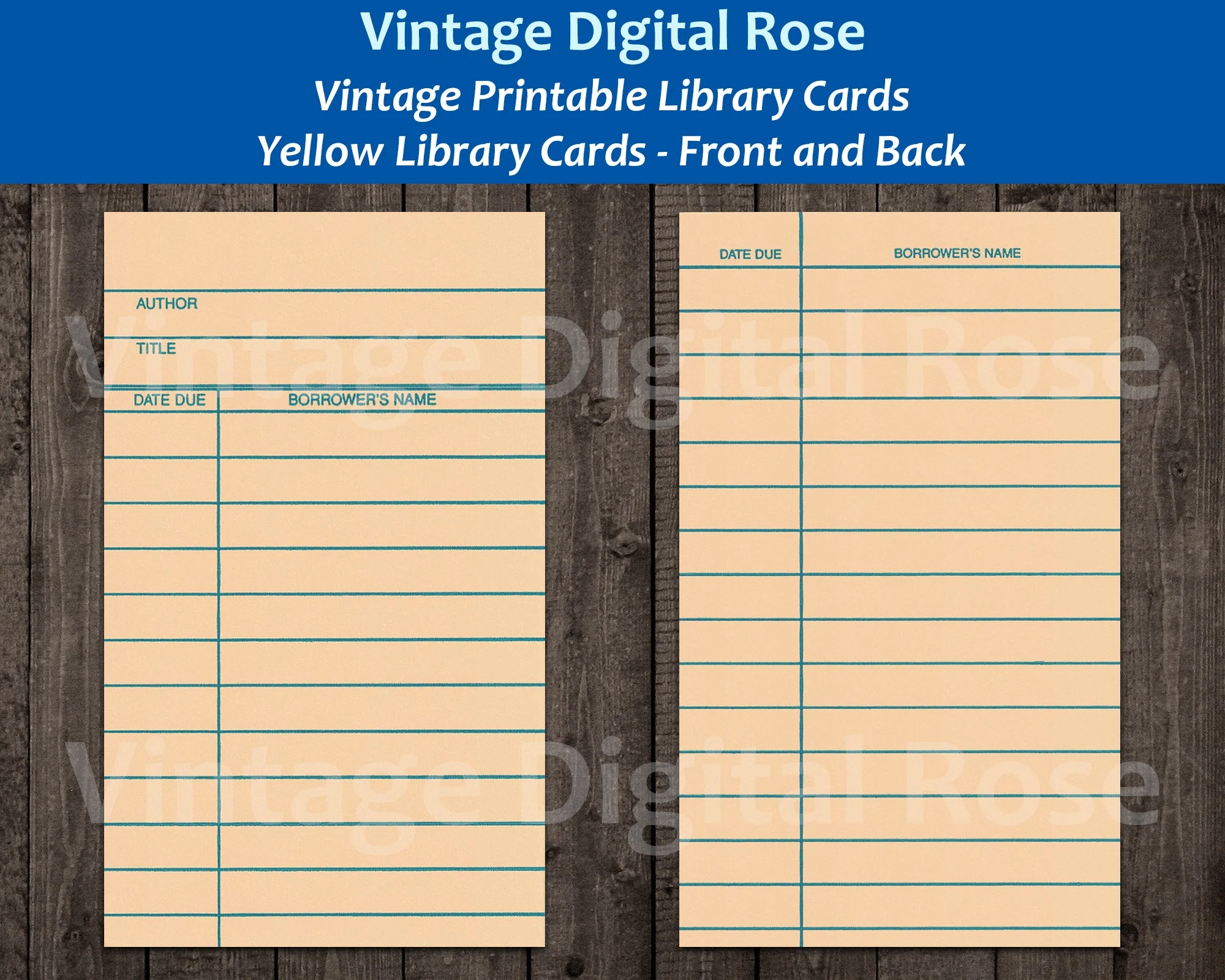 Blank Printable Library Card Template