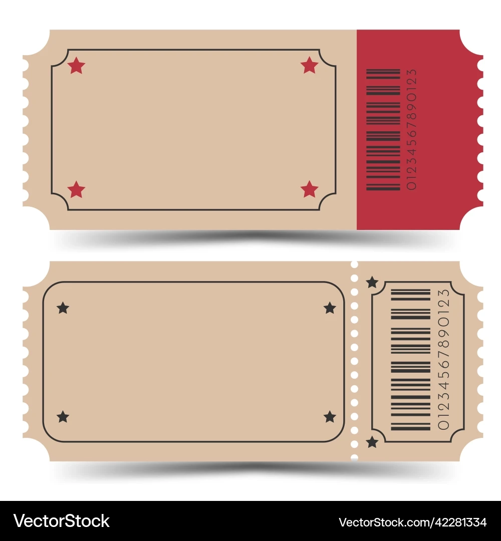 Blank Printable Ticket Templates