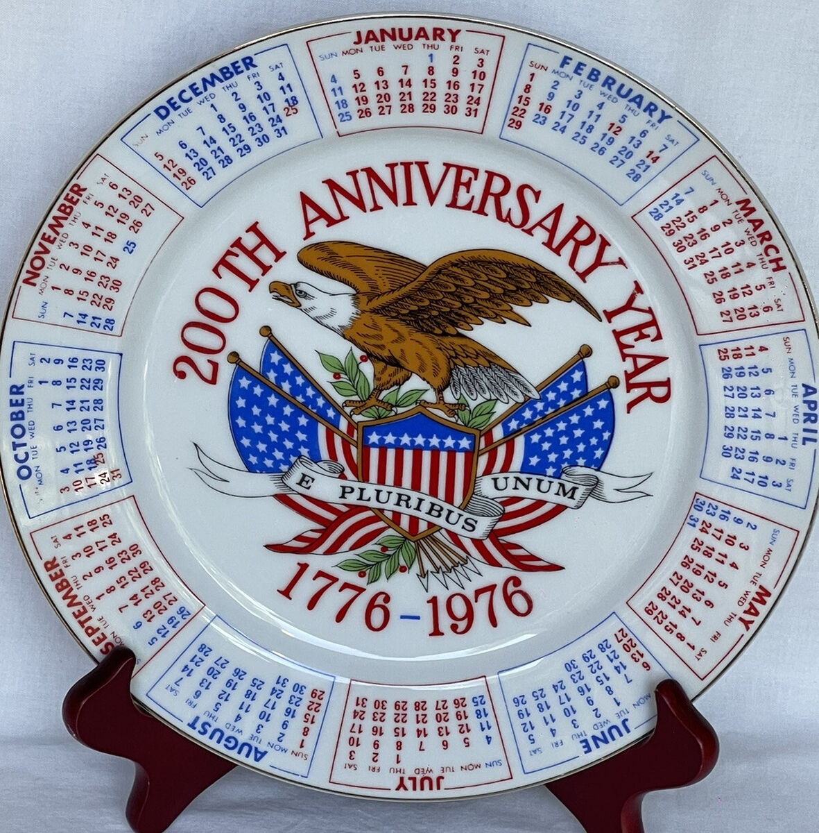 Vintage USA Bicentennial 200th Anniversary Year 1776 1976 Calendar 