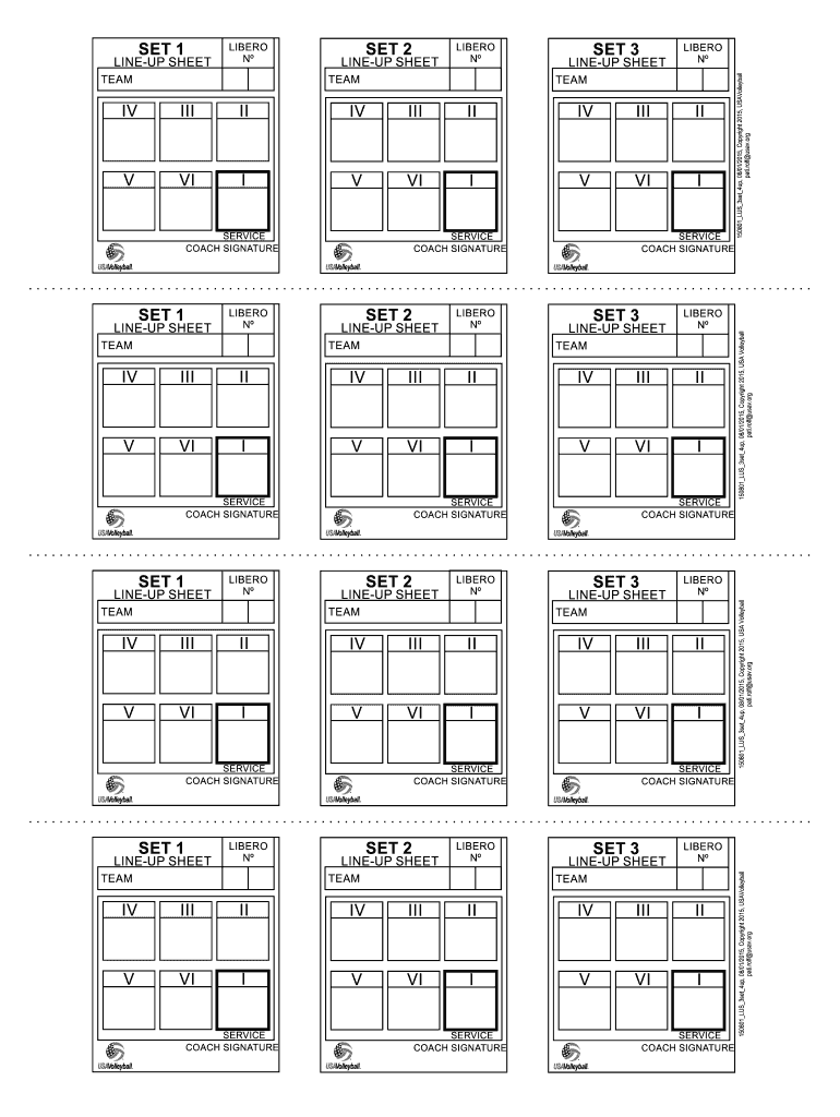 Volleyball Rotation Sheets Fill Out amp Sign Online DocHub