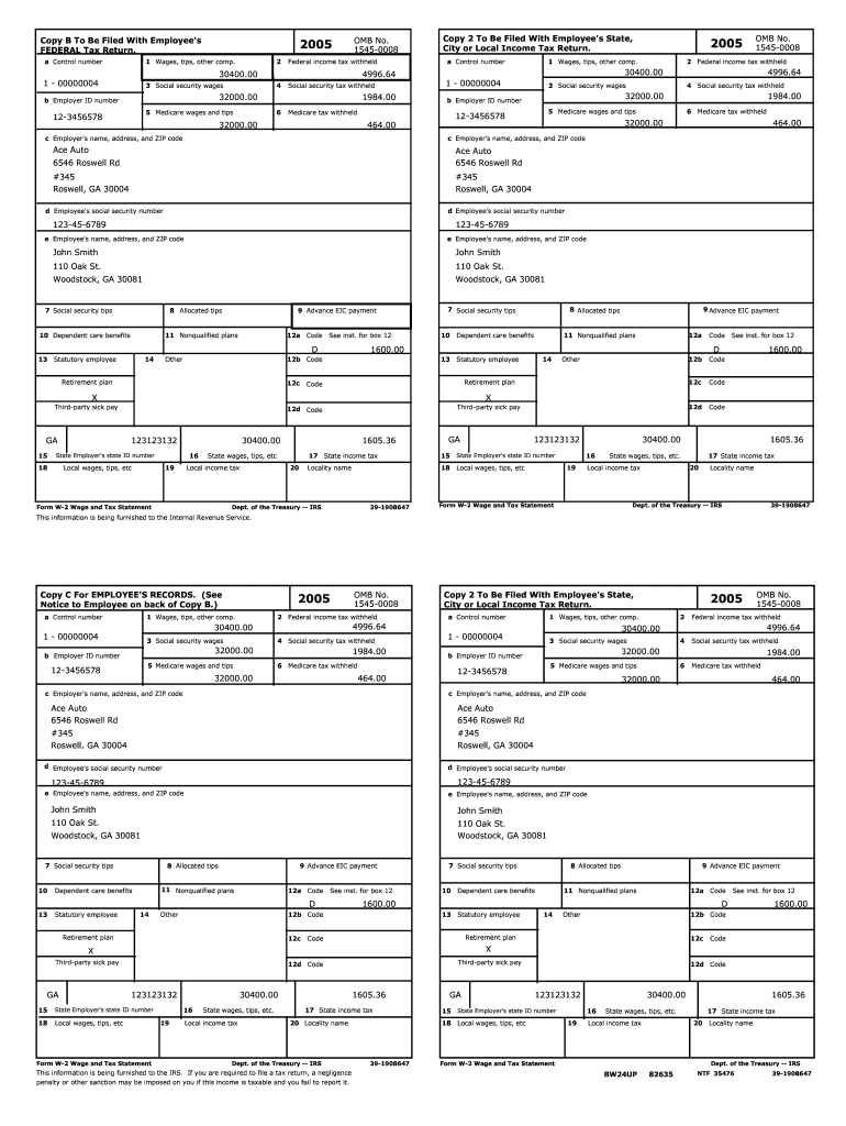W2 Fill Out amp Sign Online DocHub