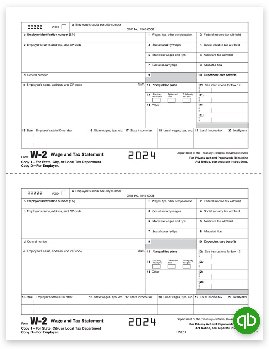 Blank Printable W2 Forms