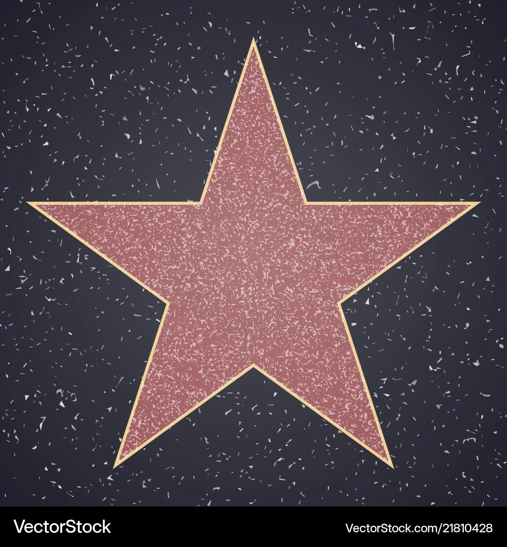 Walk Of Fame Star Template Royalty Free Vector Image