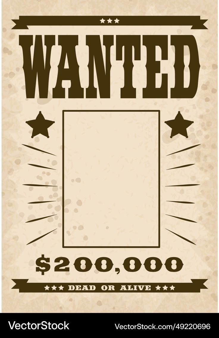 Printable Blank Wanted Poster