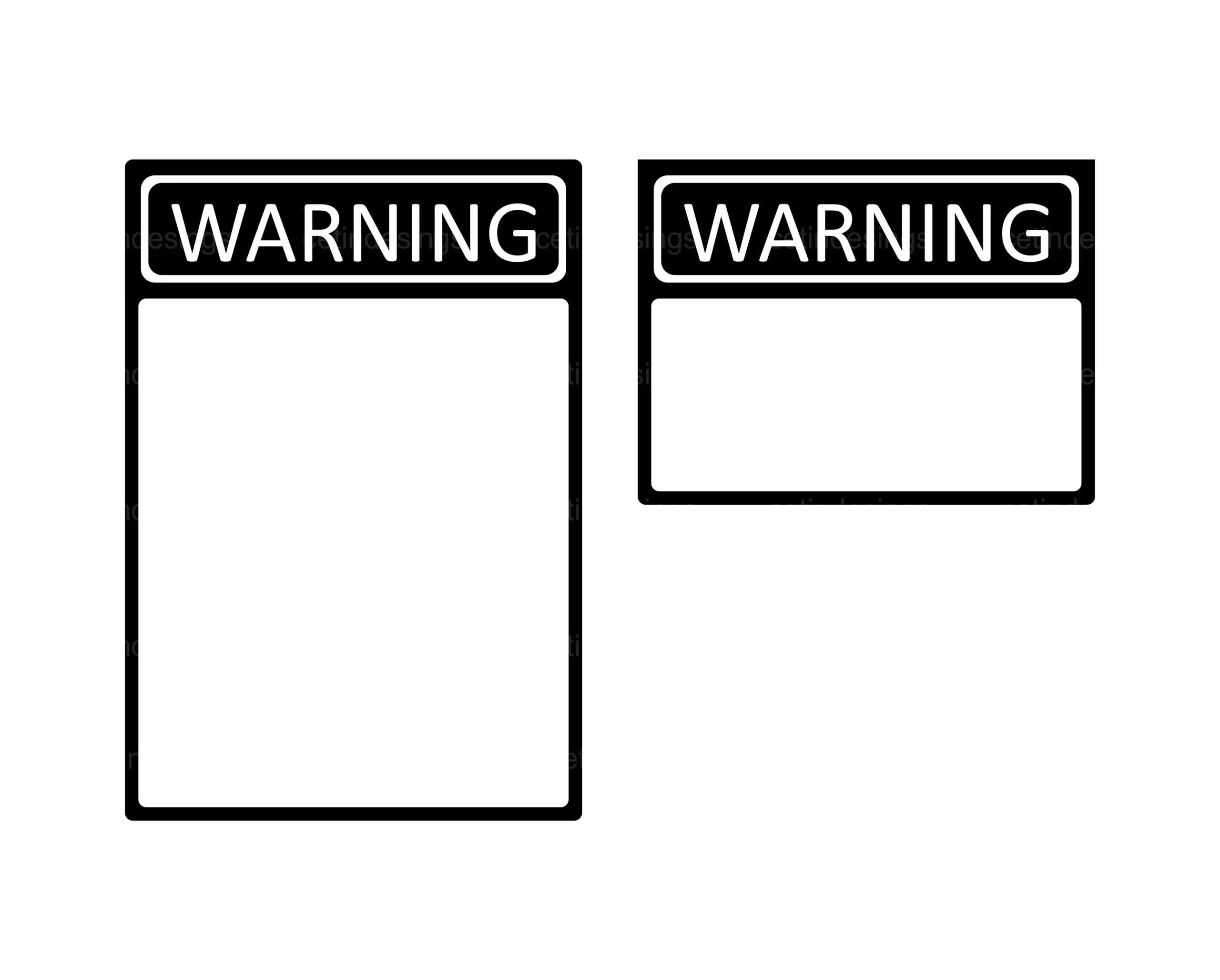 Warning Sign SVG Blank Warning Sign Cricut Cut File Etsy Norway