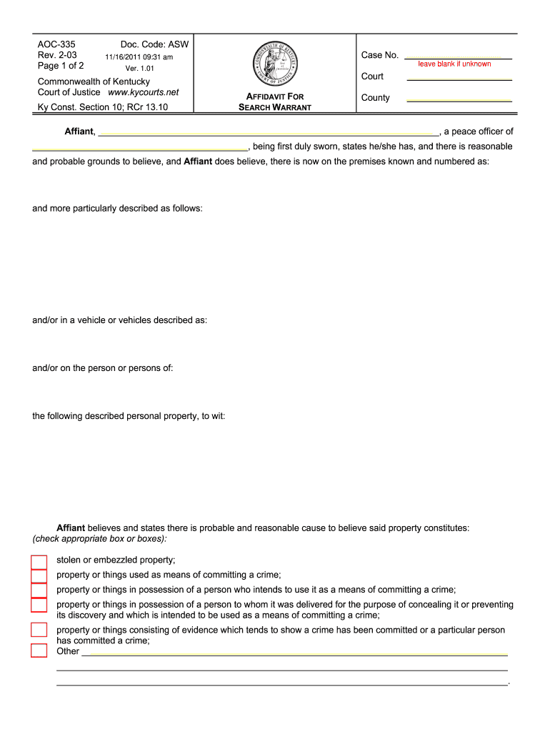 Warrant Template Fill Out amp Sign Online DocHub