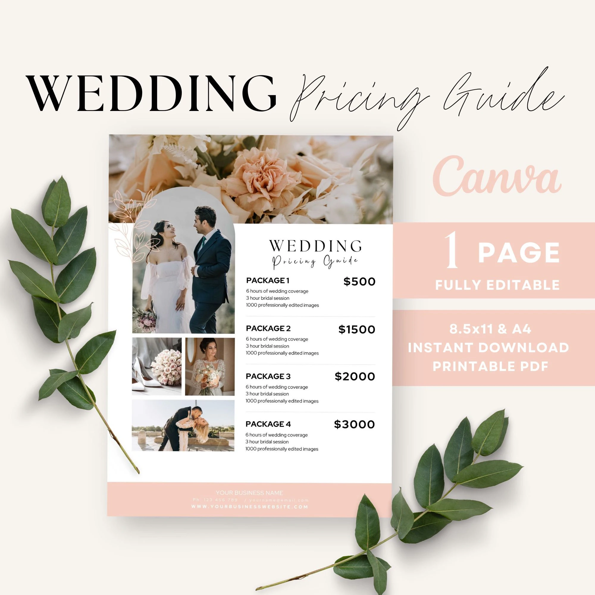 Wedding Package Pdf Etsy