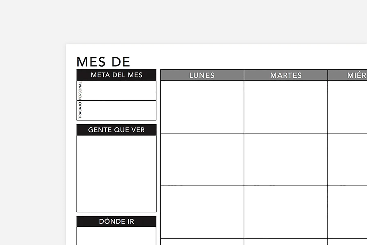 Weekly Undated Spanish PDF Free Printable Passion Planner