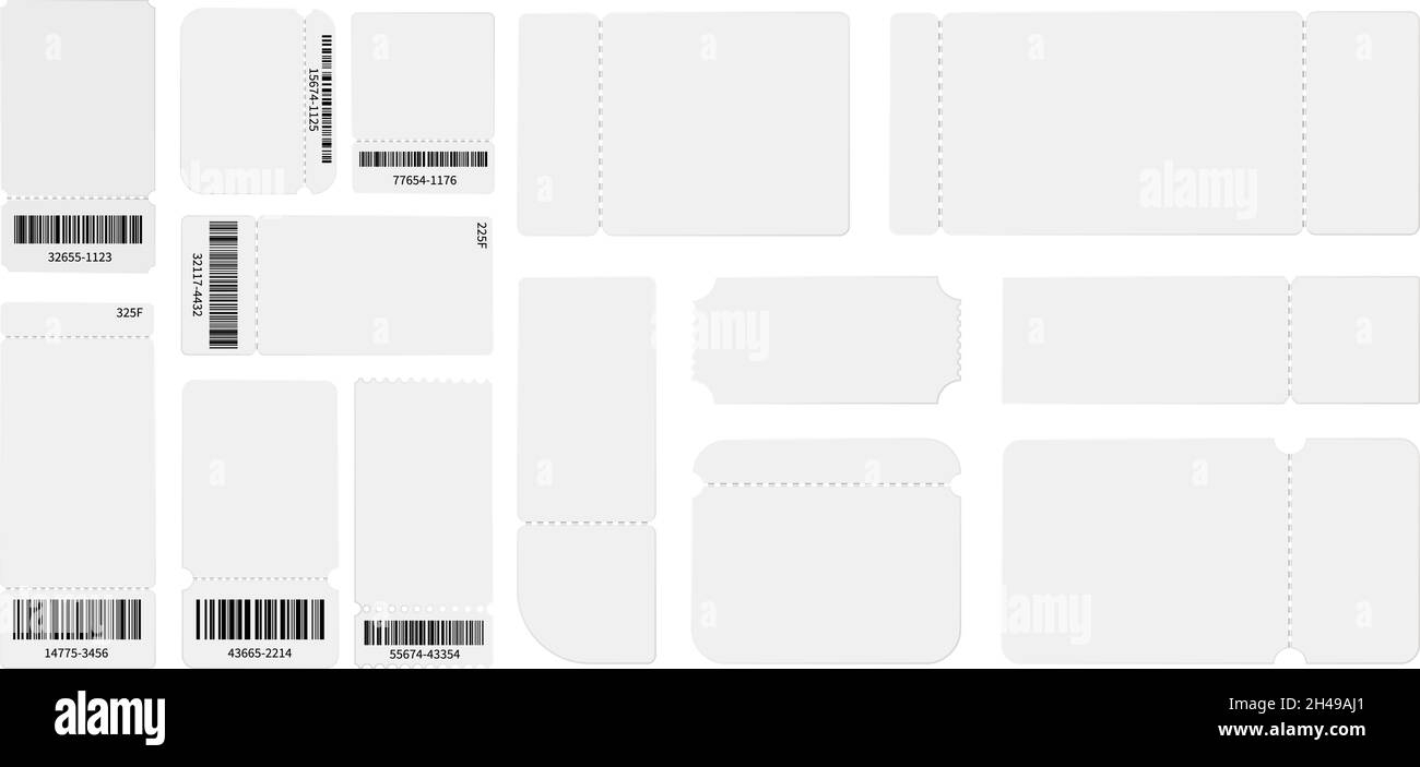 Wei e Leere Ticket Vorlage Realistisches Ticket Modell 