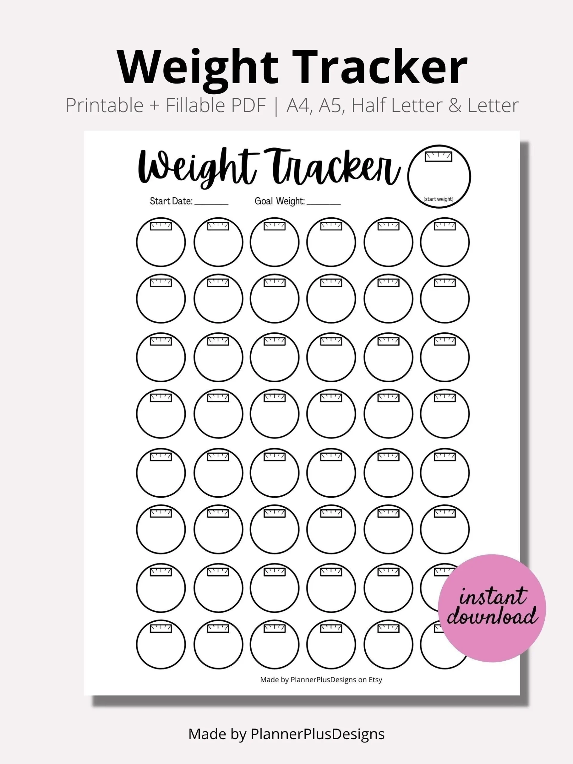 Printable Blank Weight Loss Graph