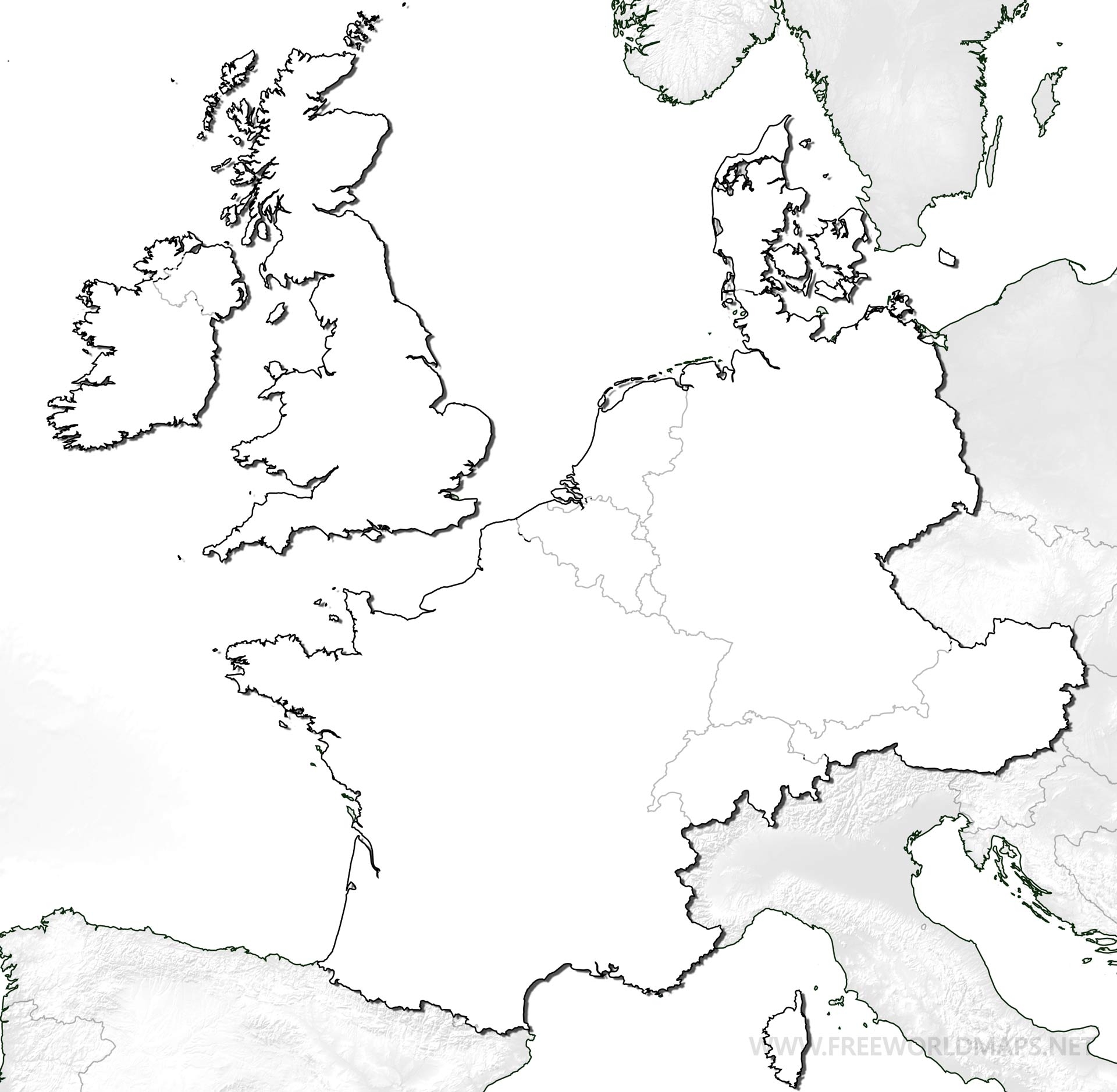 Western Europe Political Map